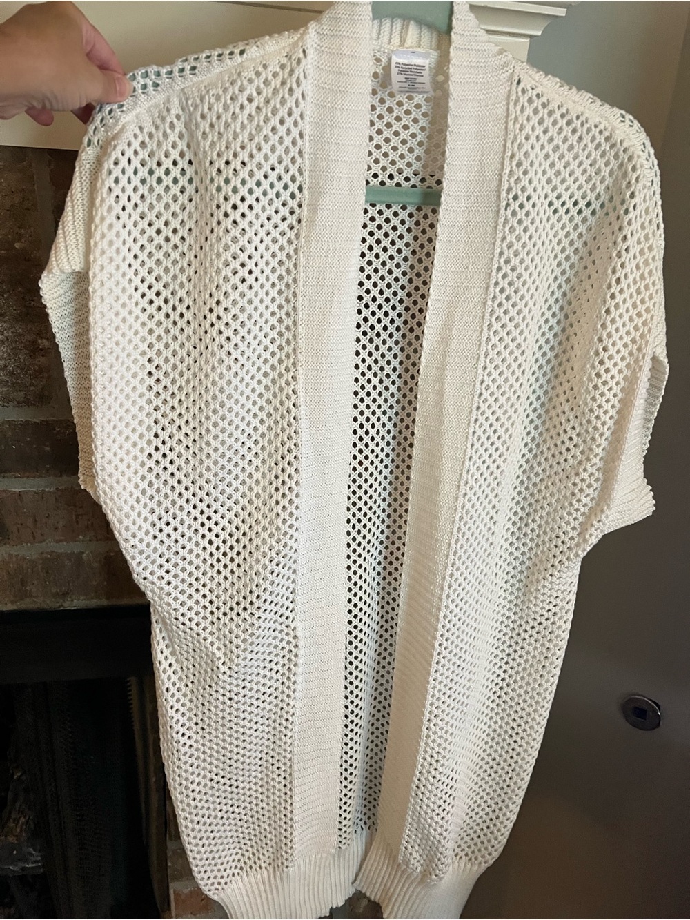Ivory Cardigan/swim coverup s/m